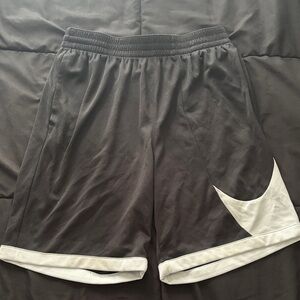 Nike Black Shorts with White Swoosh